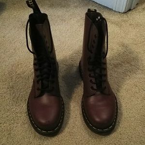 1490 Cherry Red Dr Martens Boots